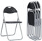 LuxNook Klappstuhl aus Metall, 4er-Set mit PVC-Polsterung und Rückenlehne. Bequemer Klappstuhl für Gäste, Küche, Camping, schwarz+Silber