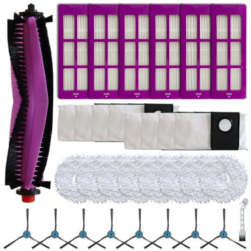 Eawfgtuw Kit de piezas de aspiradora para Eureka J15 Pro para Ultra - cepillo lateral principal, filtros, paños de fregona, bolsas de polvo - Juego de accesorios de repuesto para limpieza y