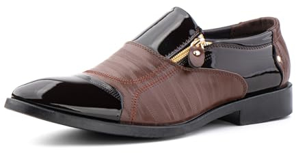 Hitmars Mens Formal Dress Shoes Business Shoes Lace-up Derby Oxford Shoes Classic 2 Brown UK 8.5