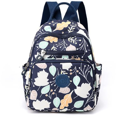 YANAIER Mini Rucksack Für Damen Leicht Klein Tagesrucksack Ahornblätter | 7 Liter, Modern, Cityrucksack, Casual Daypacks, für Frauen & Mädchen, für Alltag Freizeit Reisen
