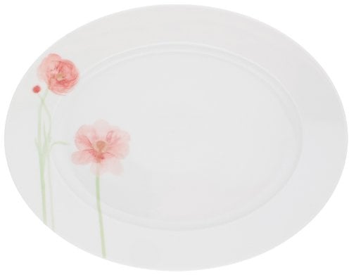 KAHLA – Porzellan für die Sinne 453306 a74270 a ARONDA Fresh Poppy Tablett oval grün 32 cm