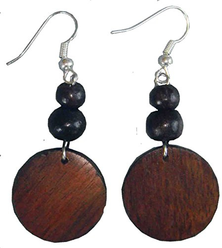 Holzschmuck Holzohrringe rund Echtholz Damen Ohrringe ein natürlicher Ohrschmuck