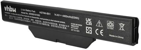 vhbw Batterie Compatible avec HP/CompaQ 6820, 6820s, 6830, 6830s Ordinateur Portable (4400mAh, 14,4V, Li-ION)