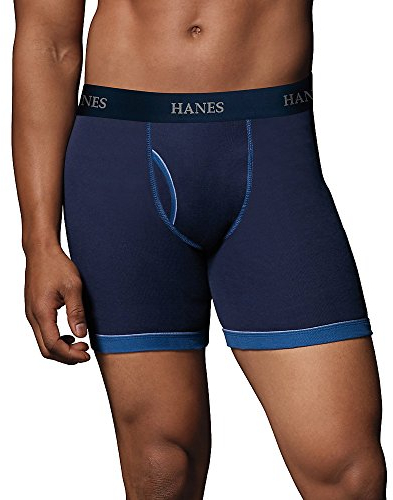 Hanes Mens Ringer Boxer Briefs P5 (7694R5) -ASSORTED -M -5PK