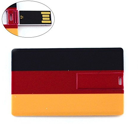 E.T. INSIDE 32GB Ultraslim Deutschland Flagge USB-Stick 32GB Speicherstick USB Kreditkarte Form USB-Flash-Laufwerk