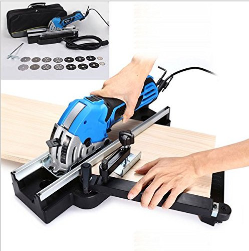 GOWE 85mm Mini Electric Circular Saw 750w DIY Multifunctional Electric Saw 220v/50hz Compound Wood Saw (16pcs Blades + Guide Rail