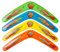 Diverse 16 x Bumerang Boomerang 30cm 4 Farben Wurfspiel Fangspiel Strand Tombola Spiele