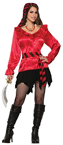 Bristol Novelty Forum Novelties 78767 Pirate Lady Red Blouse (UK Size 10-12)