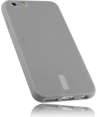 mumbi Hülle kompatibel mit iPhone 6 / 6S Handy Case Handyhülle, mittel grau mit grauem Streifen