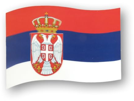 Sonia Originelli Magnetfahne Flagge für das Auto Fanartikel Fussball EM WM, Farbe: Serbien