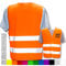 PixiPrints.com Hochwertige Warnweste mit Leuchtstreifen * Farbe: Orange (XL/XXL) * Druck: Rücken + linke Brust * bedruckt mit Name Text Bild Logo Firma * personalisiertes Design selbst gestalten