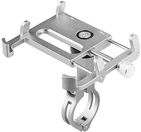 OcioDual Supporto Bici Bike Moto CNC Porta Telefono per Cellulare GPS Smartphone Argento