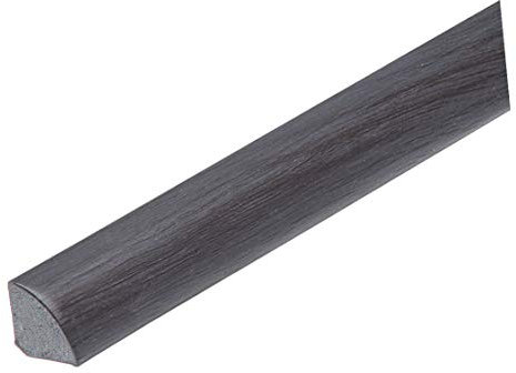 13mm uPVC Quadrant Trim Gap Filling Window Door 1M Plastic Skirting Board TMW Profiles (Grey)