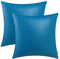 BRAWARM 2 Stück Leder-Kissenbezüge 50,8 x 50,8 cm, lebendiges blaues Kunstleder, dekorative Kissenbezüge für Wohnzimmer, Heimdekoration, Garten, Couch, Bett, Sofa