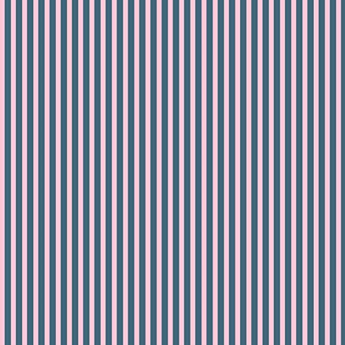1 Meter Stoff Meterware Streifen Design Louise Baumwolle – Für Kleidung, Deko, Nähen und Basteln (Blau Rosa)