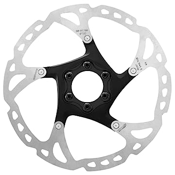 SHIMANO 180mm 6-Tornillos Sm-rt76, Discos Adultos Unisex, PLATA, ESTANDAR