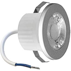 3w Mini LED Einbauleuchte Einbaustrahler Einbauspot Spot Silber 240 Lumen Schutzart IP54 Warmweiß