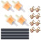 Vwoqiy Motorcycle Inline Fuel Filter Line Spring Clips Kit, Universal Gas Inline Fuel Filters, 4 Pcs Petrol Diesel Inline Filter, 4 Pcs Fuel Pipe Hose Line, 8 Pcs Hose Clips for Car Motorcycle Scooter