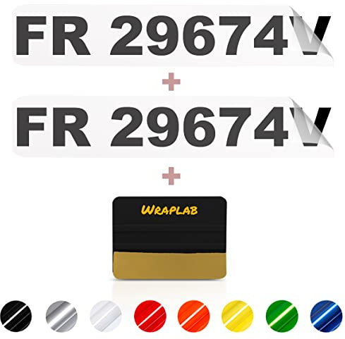 Wraplab x2 Personalisierte Bootskennzeichen Aufkleber – Homologiert | Für Boot, Jet Ski, Segelboot, Katamaran, Starre Rümpfe Größen - 12cm hoch