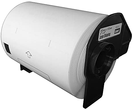 DK-11247 selbstklebende Einzeletiketten (103 mm x 164 mm, geeignet für Brother QL-1050, QL-1050N, QL-1060N, QL-1100, QL-1110NWB) schwarz auf weiß (Papier)