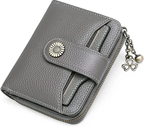 SENDEFN Geldbörse Damen Klein,Geldbeutel Frauen Leder, mit Münzfach Kleines Zipper Brieftasche Kartenhalter mit RFID Blocker