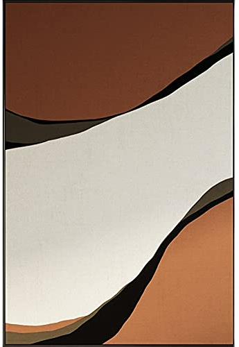 RBWL Handgemalte Acrylbilder, Braune Textur Geometrischer Minimalismus Kunstwerk Abstrakte Moderne Handgemalte Ölgemälde Auf Leinwand Für Familienwand Wohnzimmer Esszimmer Home Art Decor,80X120C
