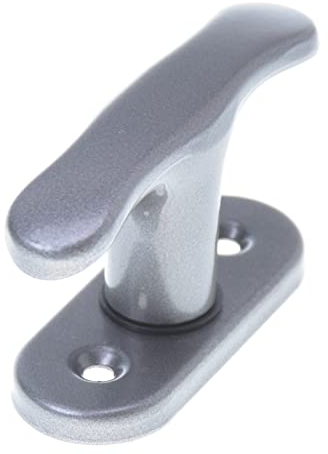 Aqbau® Manilla para ventana (metal), color gris