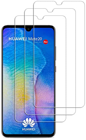 Widrt 3 Pack, Cristal Templado Protector Pantalla para Huawei Mate 20 Antiarañazos, Antihuellas, Sin Burbujas, Dureza 9H, Vidrio Templado Ultra Resistente HD Protector Pantalla