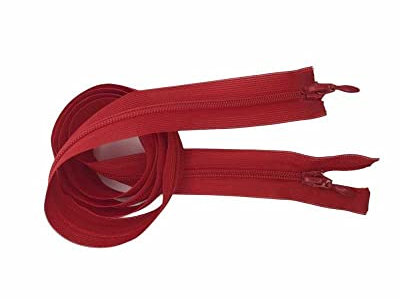 Cerniera Lampo Zip Invisibile – Fettuccia Leggera Divisibile, Sganciabile con Doppio Cursore – 1 Mt
