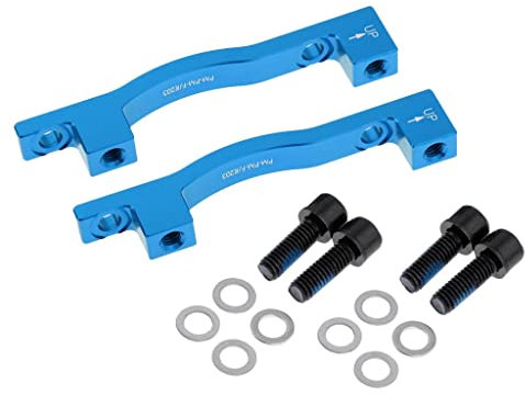 Harilla 2 Pieces 203mm Front & Rear Disc Brake Mount Adaptor, Blue