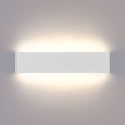 Lightess Wandlampe LED Innen Modern Wandleuchte Weiß Up Down Flurlampe Wand Wandbeleuchtung 16W IP44 aus Dickes Aluminium für Wohnzimmer Schlafzimmer Flur Treppen usw, Neutralweiss