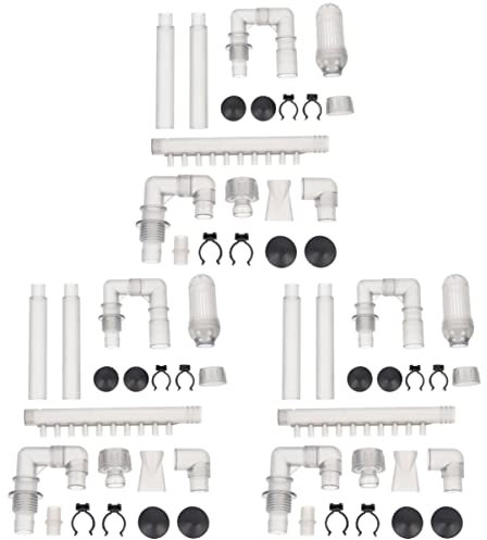 POPETPOP Set di 3 tubi di scarico per acquario, filtro esterno, accessori per tubo dell'acqua da 12 mm, in ABS per piscine