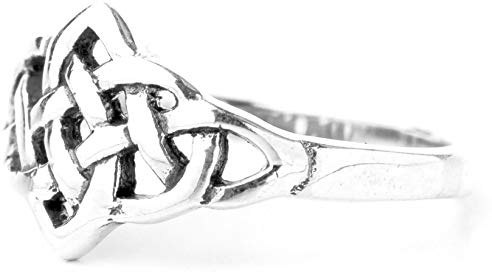 Windalf Damen Silber Ring Beltane 10 mm Keltischer Knoten 925 Sterlingsilber