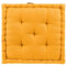 Douceur d'Intérieur Twily Bodenkissen (50 x 50 x 10 cm), Gelb, Baumwolle/Recycling-Polyester