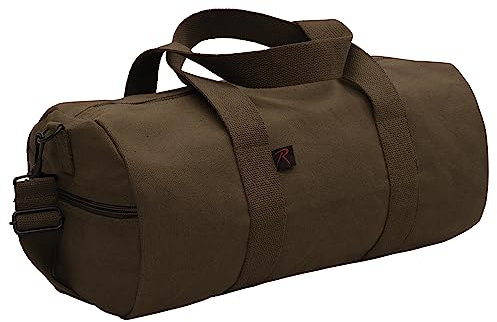 Rothco Robuste Canvas-Schultertasche, robuste Reisetasche für Fitnessgeräte, Earth Brown, 15 Inches, Seesack
