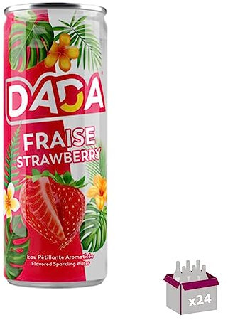 Dada - Eau gazeuse goût fraise - 24x33 cl
