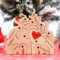 Personalisiertes Holzkunstpuzzle der Elefantenfamilie mit 1-8 Namen, Holz Bär Skulpturen Desktop Ornament Weihnachts Home Tischdekoration, Geschenk für Familie, Oma, Opa Mama, Papa