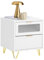 SoBuy Table de Chevet avec 2 tiroirs - Bout de canapé, d'appoint, téléphone, café, lit ou Basse - pour Salon, Chambre, Bureau - Blanc - L40xP40xH47cm - FBT123-W