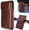 INGIDO Handy Gürteltasche für iPhone 16 Pro Max 15 Pro Max 14 Pro Max 13 Pro Max 12 Pro Max 11 Pro Max 16 Plus 15 Plus 14 Plus, Premium Leder Tasche mit Gürtelclip Gürtel Halterung, Kaffee - L