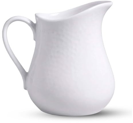 Concept4u 3 x White Ceramic Jug with Handle 250ml Porcelain Traditional Milk Jug Household Creamer Gravy Custard Serving Pitcher Ideal for All Types of Kitchens