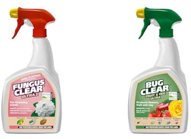 FungusClear Ultra 2, Ready to Use, 800 ml & Bug Ultra Fruit and Veg Plant Protection, Ready To Use, 800 ml