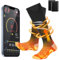 Olycism Calcetines Calefactables con App 5000mAh Batería Recargable Hombres Mujeres 3 Temperaturas Ajustables Ciclismo Al Aire Libre Camping Senderismo Motocicleta Esquí 35-40 Tamaños