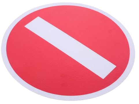 FUNOMOCYA Aucun Panneau De Passage Panneau D'avertissement De Trafic Panneau De Signalisation Panneau D'avertissement D'arrêt Panneau De Sécurité Routière Panneau Stop Aluminium Rouge