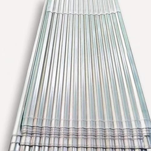 2mm Dicke FRP-Tageslichtplatten,Schuppenplatte,Wellplatten,Wandblech Dachblech,Gewächshausplatten,UV-beständig/Regenfest/Leicht zu Schneiden,mit Schraube (0.9x0.55m/35x22in,12 Pcs)