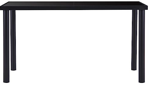 Generisch jiangboyue-281853 - Mesa de comedor (cristal templado, 140 x 70 x 75 cm), color negro