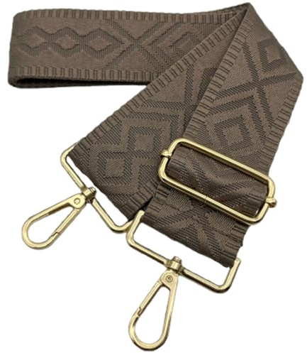 Verstellbarer Taschengurte Breit, 5cm Schultergurt für Tasche, Taschengurte zum Wechseln Goldener Karabiner Schulterriemen, Umhängegurt fur Damen Handtaschen Crossbody DIY, (Khaki) 18