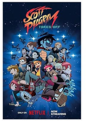 LIPOYE Scott Pilgrim Poster auf Leinwand, Schlafzimmer, Dekoration, Landschaft, Büro, Raumdekoration, Geschenk, 60 x 90 cm
