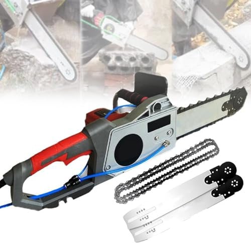 Industrielle Elektrische Betonwandsäge 5800w/6500w - 6000U/min,Handgeführte Diamantkettensäge,Betonwandschneider,Mit 2 Diamantketten Und 2 Führungsschienen,DepthofCut480mm
