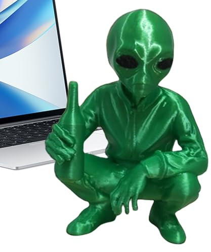 Nuytghr Alien Deko | Gartenfigur für den Außenbereich | Skulptur Gartenfiguren Halloween Dekoration Lustige Außendekoration Für Terrasse Balkon Garten Eingangsbereich