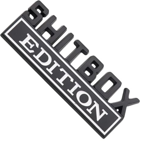 Autoaufkleber – Autoaufkleber Shitbox | Aufkleber für Autos | 3D Badge 3D | D Shitbox Design Vehicle Sticker | Dekorative hintere Abziehbilder selbstklebend, Würfel
